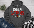 Randolph Cardinals with stars hoodie