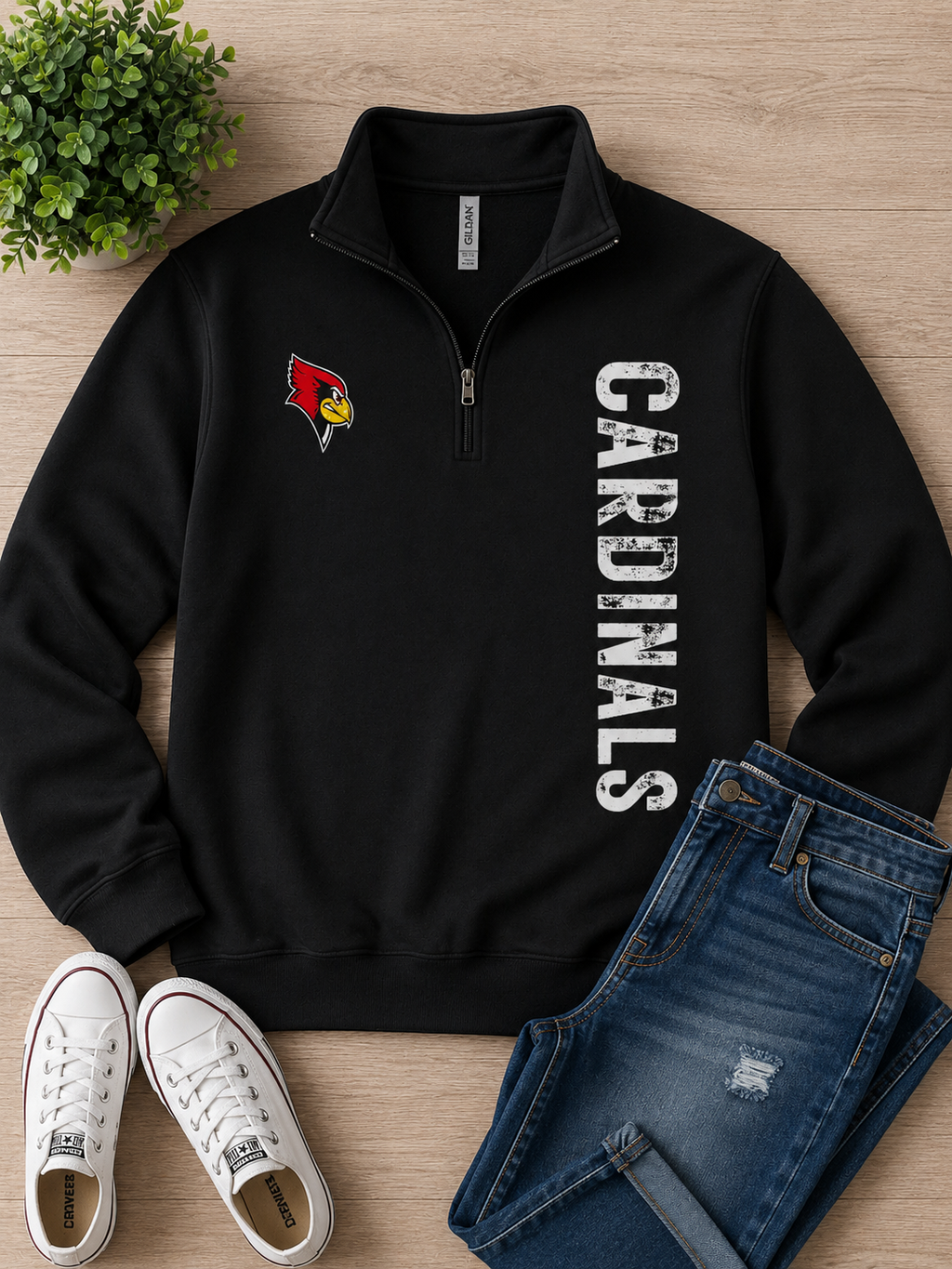 Cardinals down quarter zip